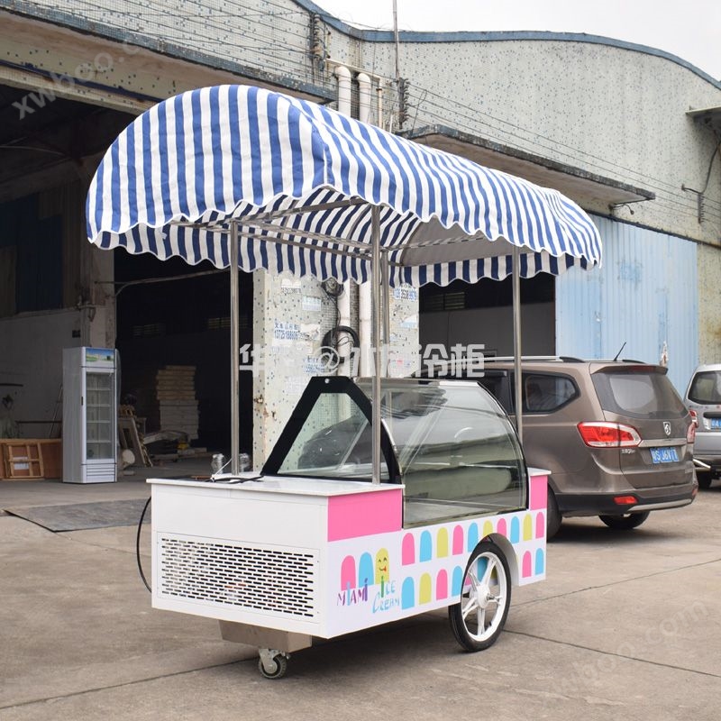 冰友多功能流动冰淇淋车雪糕车冰棍展示柜车户外售卖小吃车摆摊车(图8)