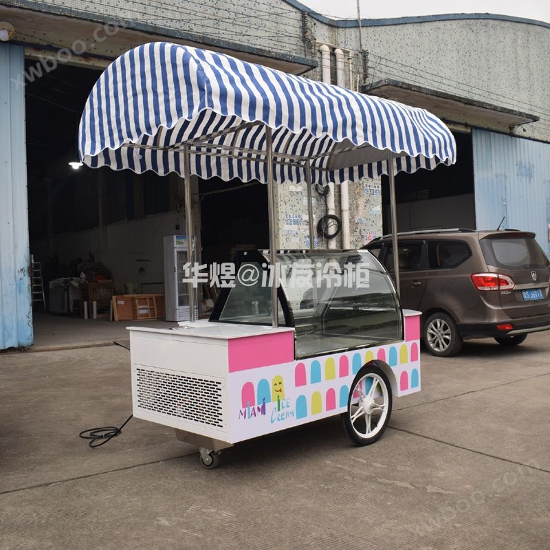 冰友多功能流动冰淇淋车雪糕车冰棍展示柜车户外售卖小吃车摆摊车(图9)
