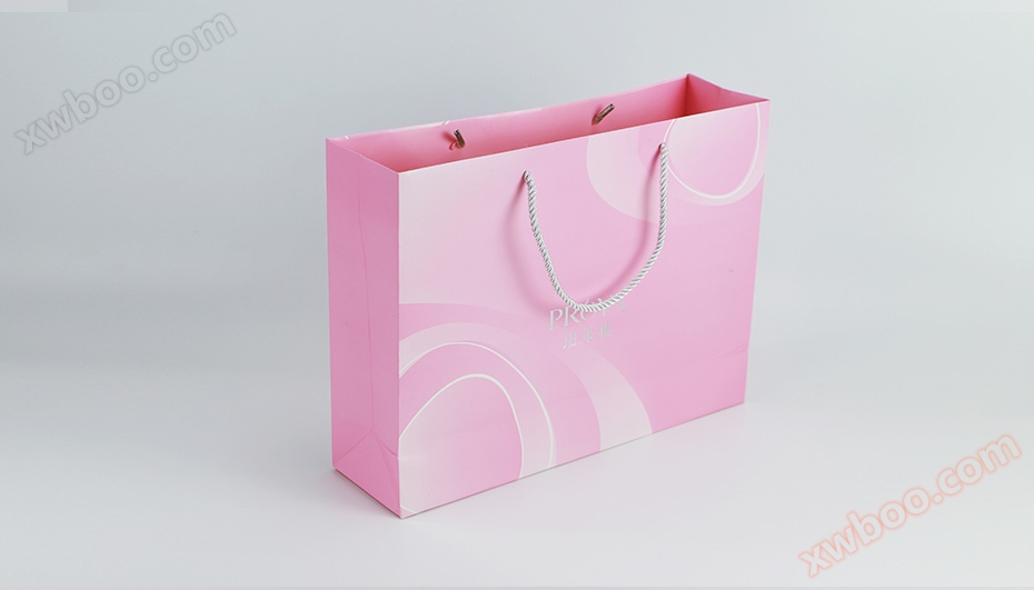 珀莱雅-化妆品白卡手提袋彩色