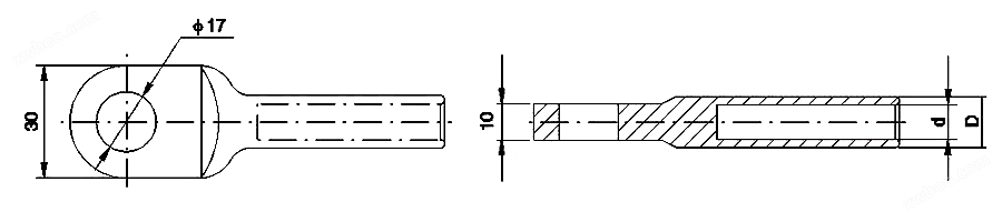 电缆分接箱用铜、铜铝端子（630A）(图1)