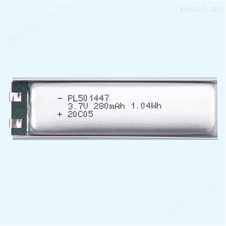 扁锂电池纯钴高倍率小聚合物电池501447-10C 3A 280mAh，应用于电子蒸气产品